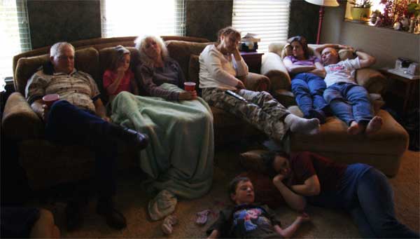 Funny thing is, we are not even pretenting to be asleep! 2008 Sleeping - really