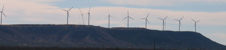 Windmills in west Texas